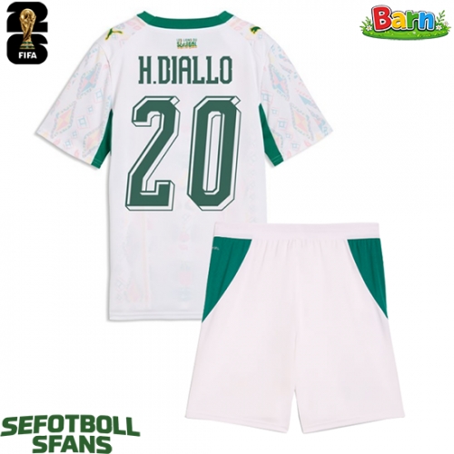 Senegal Habib Diallo #20 Hemmaställ Barn VM 2026 Kortärmad (+ Korta byxor)